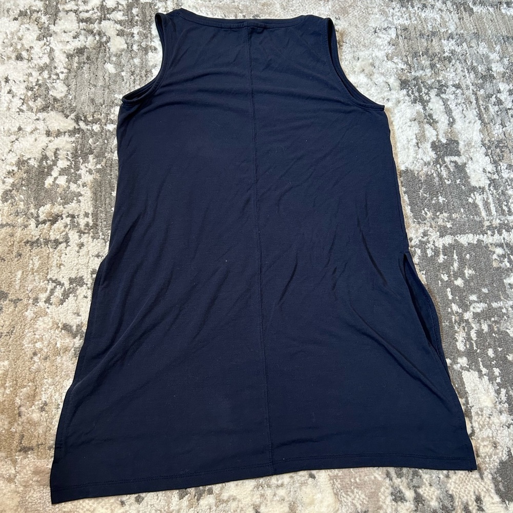 Athleta Navy Ribbed Sleeveless Tank - Picture 7 of 7